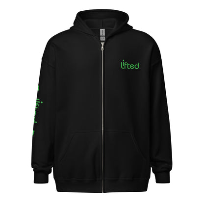 Green Logo - Unisex heavy blend zip hoodie