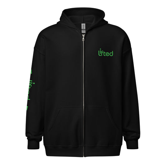 Green Logo - Unisex heavy blend zip hoodie