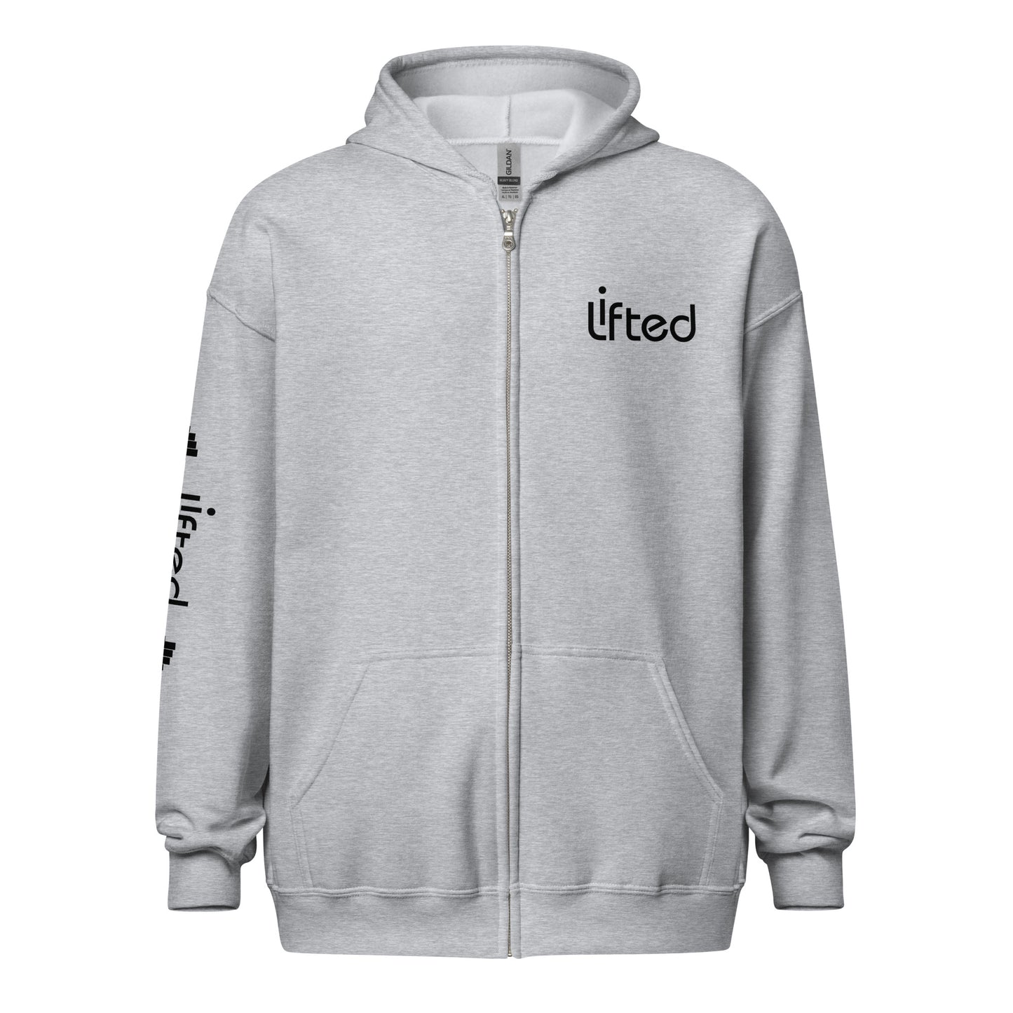 Black Logo - Unisex heavy blend zip hoodie